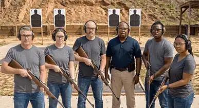 Hands-on firearm safety instruction, dry-fire drills, and live-fire marksmanship training with certified instructors.